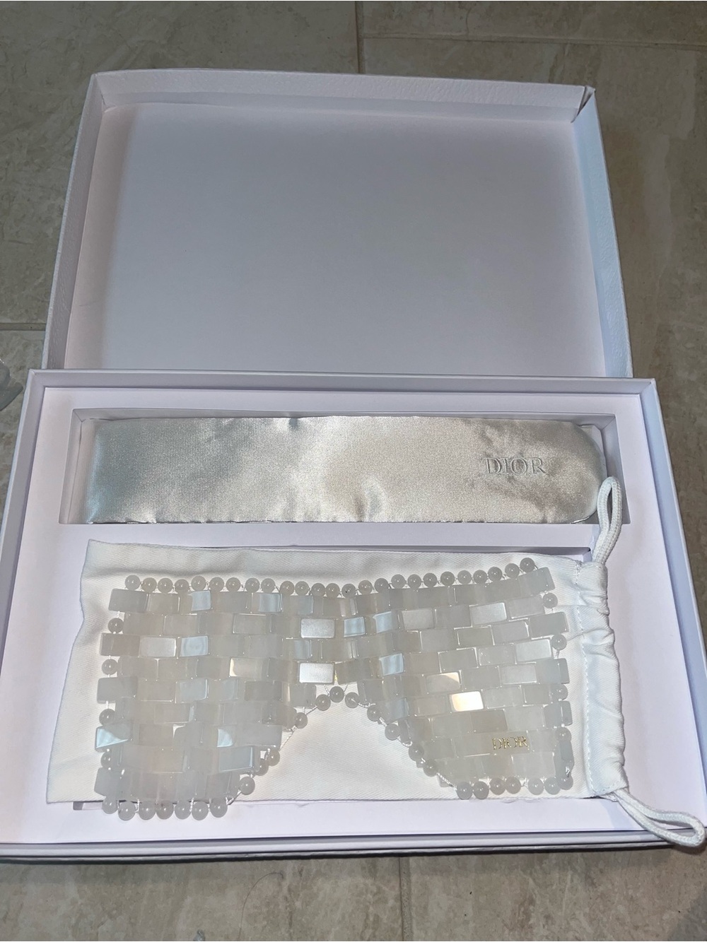 Dior White Quartz Eye Mask Set